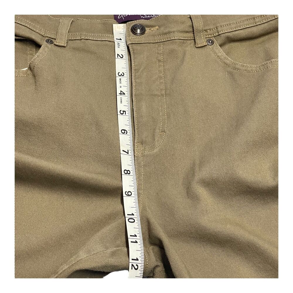Gloria Vanderbilt Amanda Jeans Women's 14 Beige 5-Pockets High-Rise Straight Leg - Picture 6 of 8